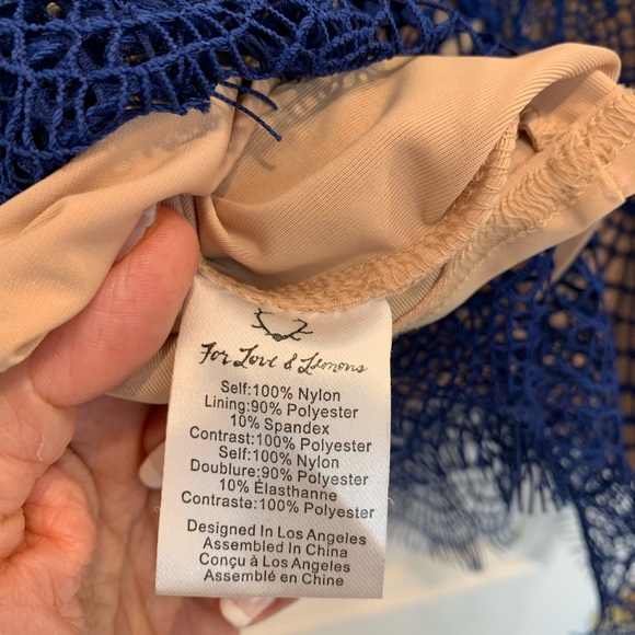 For Love and Lemons blue lace mini skirt. Size XS - Picture 4 of 5